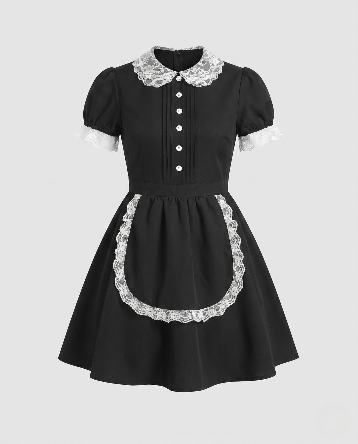 Women's costume as a playful maid with ruffles and lace details EVA-US