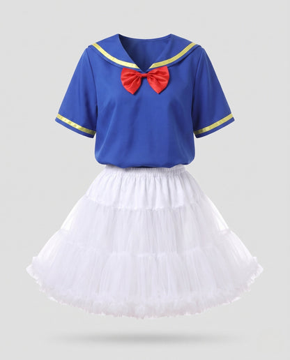 Women's costume in nostalgic schoolgirl style with flared tulle skirt EVA-US
