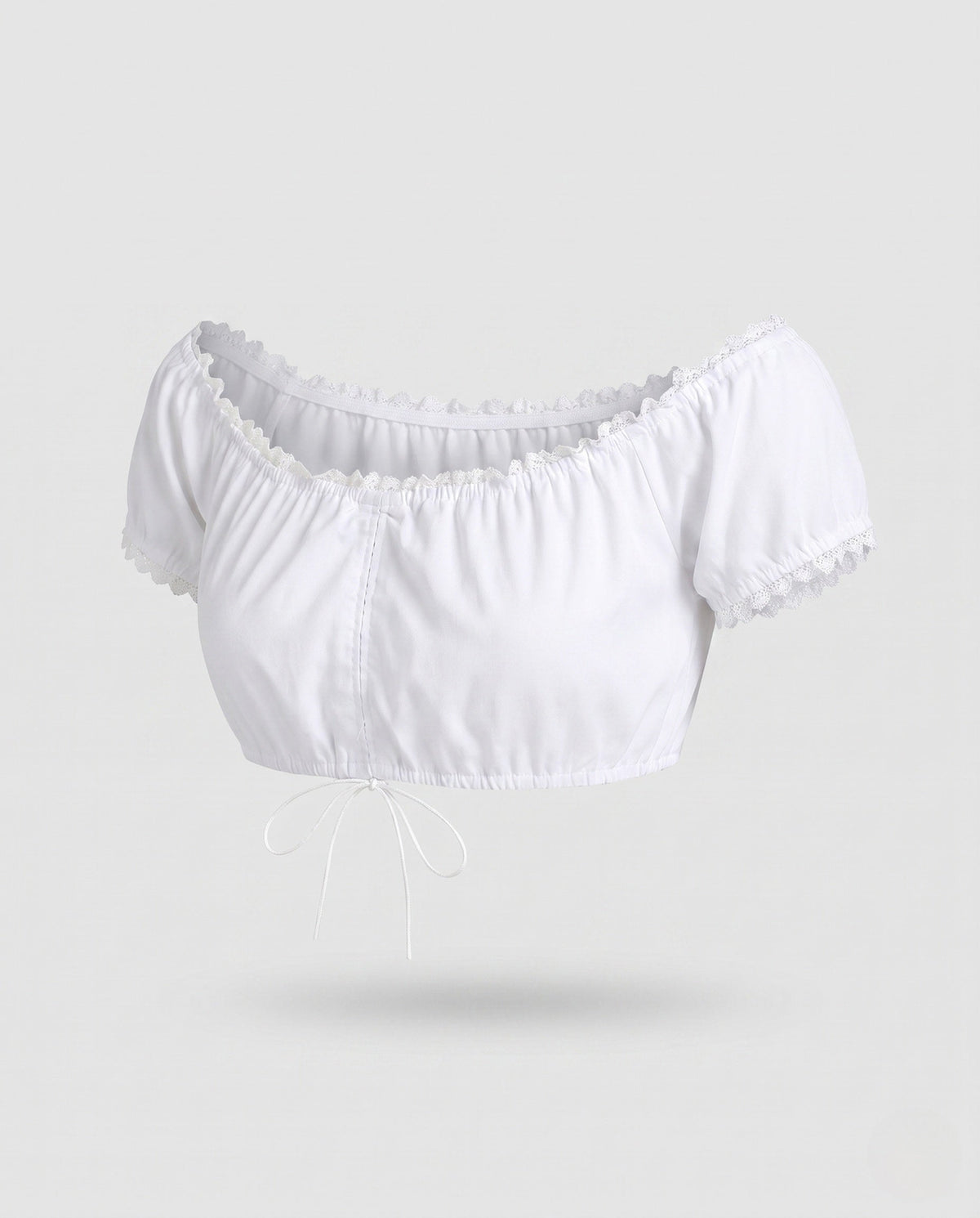 Women Short Top with Ruffle Details and Adjustable Waist EVA-US
