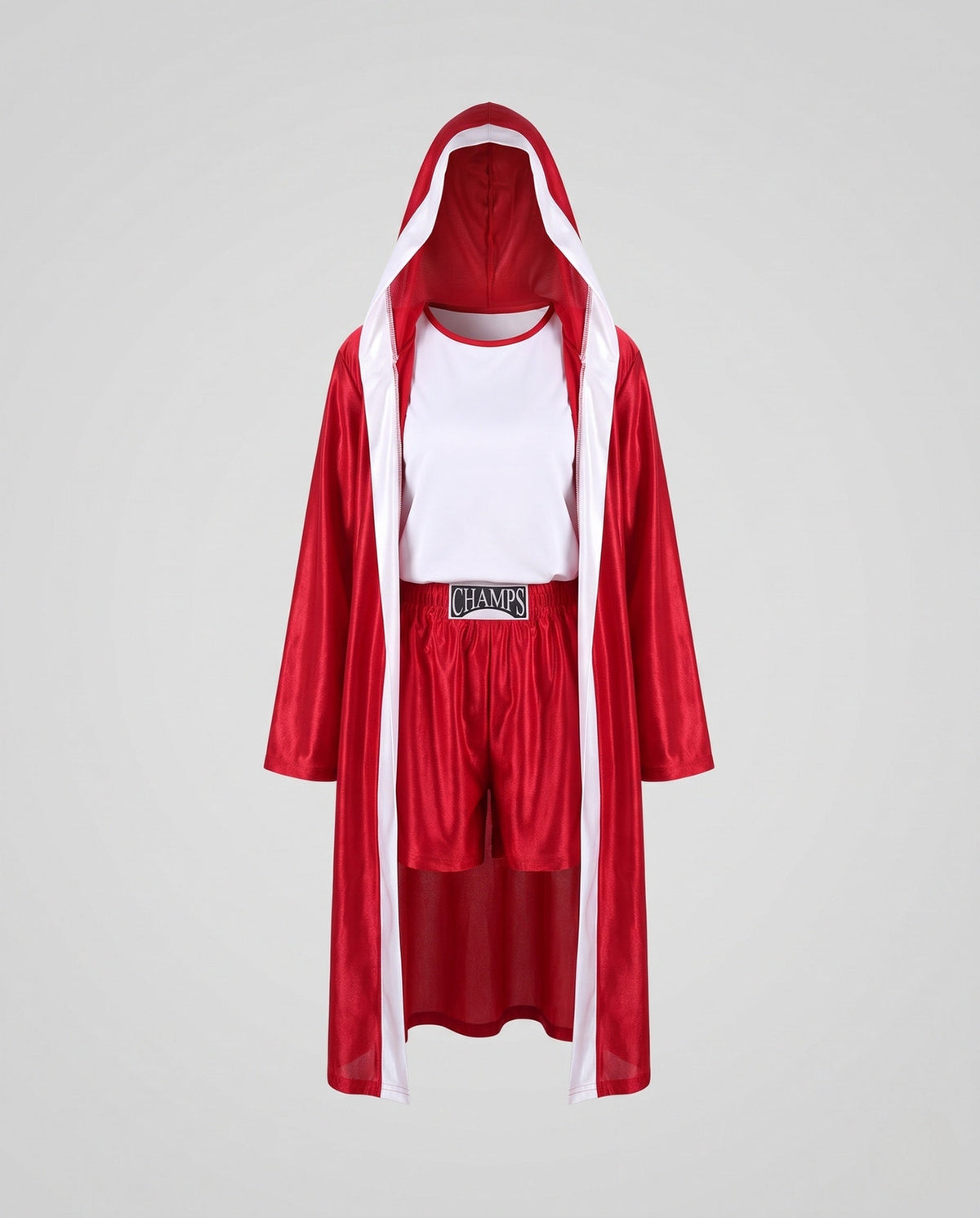 Ladies sporty boxer costume with hood and shiny accents EVA-US