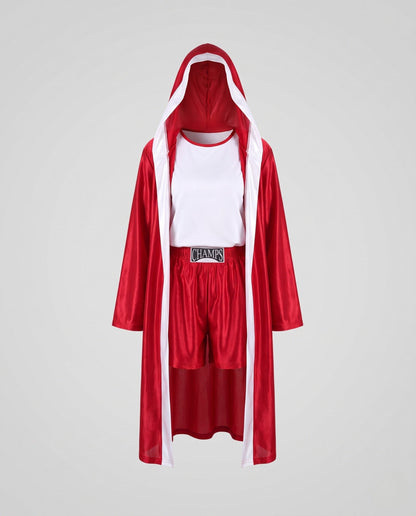 Ladies sporty boxer costume with hood and shiny accents EVA-US