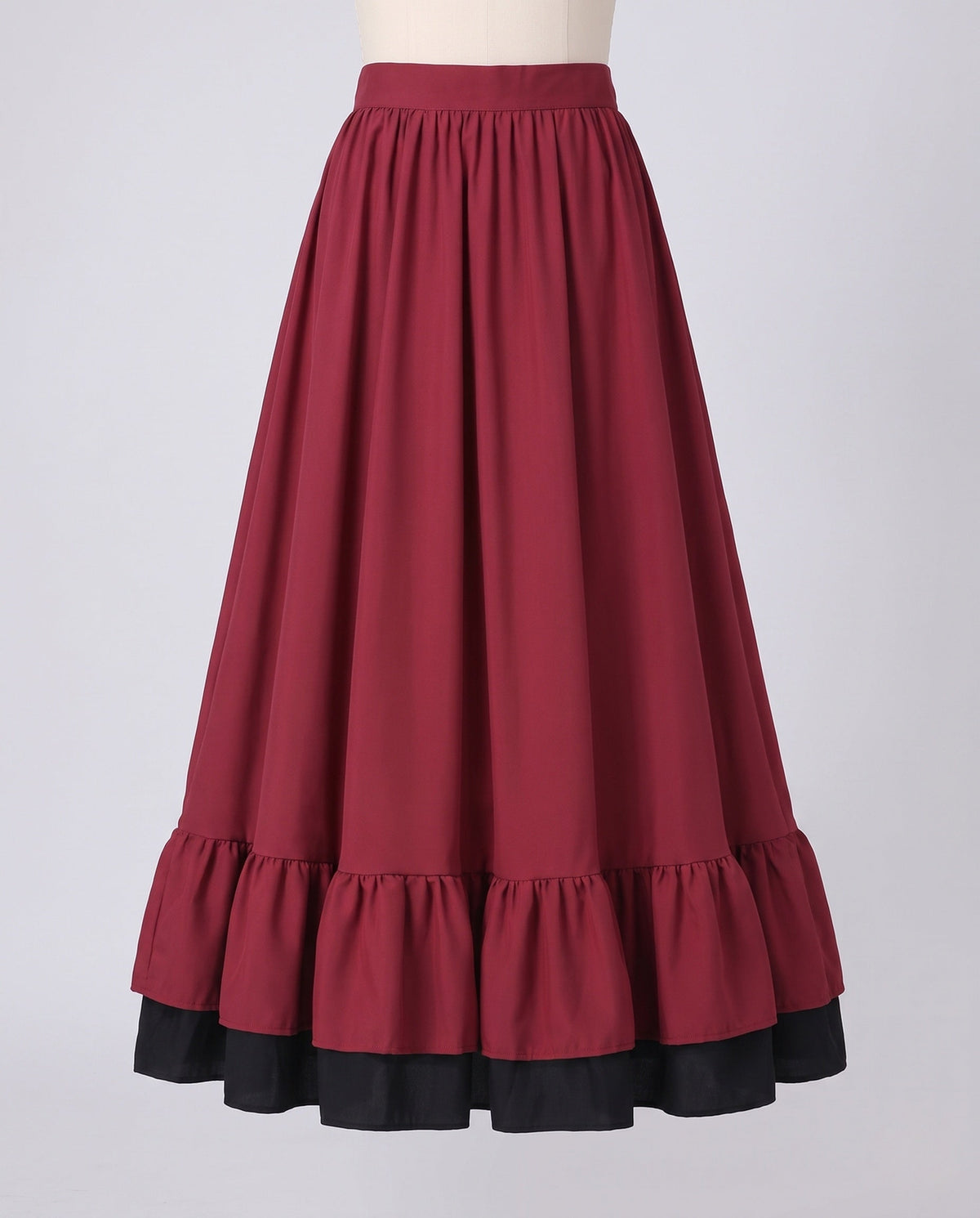 Women Stylish Long Sleeve Dress with Ruffles and Belt EVA-US