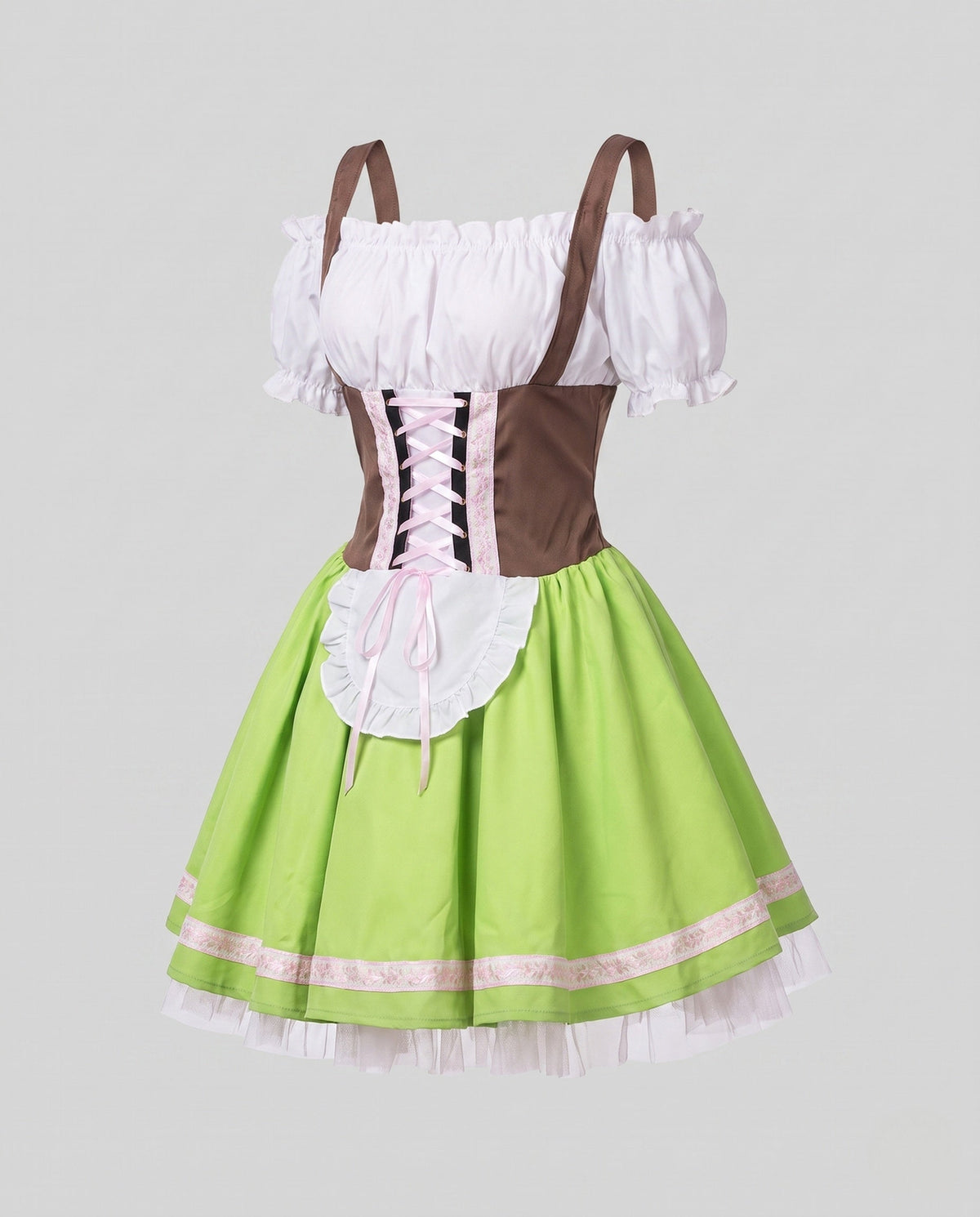 Women's traditional dress with voluminous skirt and ruffle decorations EVA-US