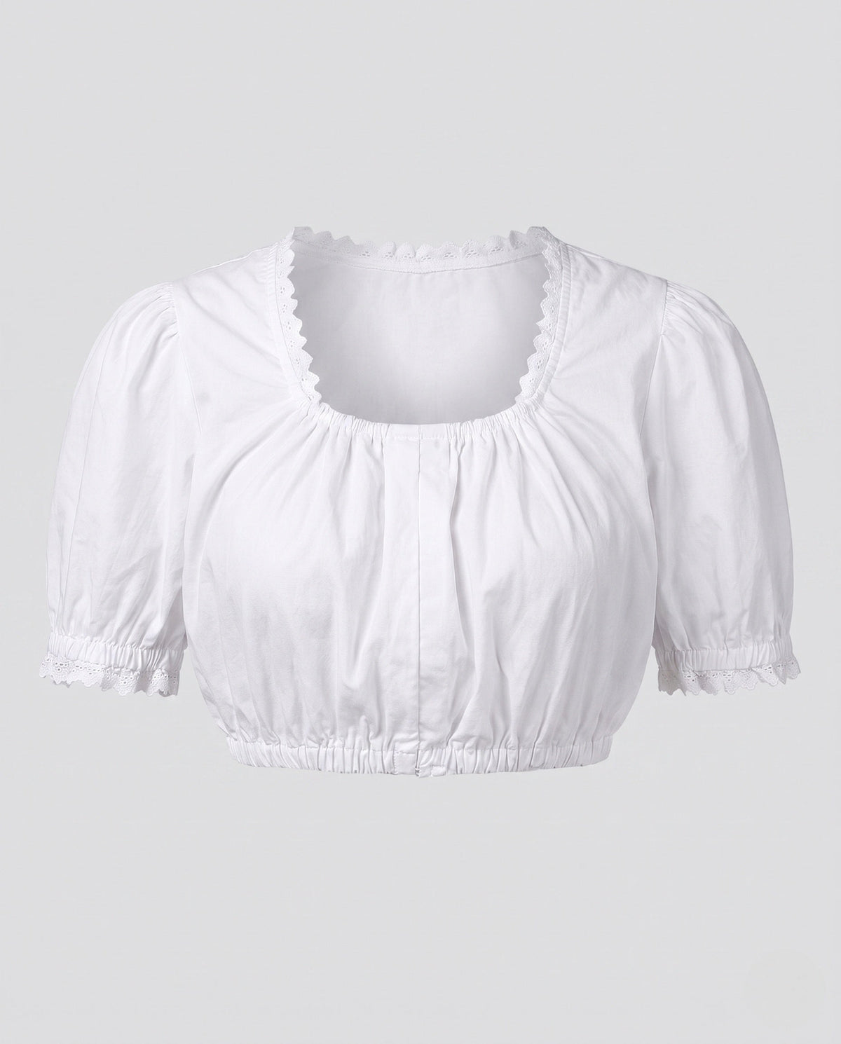 Women's tank top with puff sleeves and romantic ruffles EVA-US