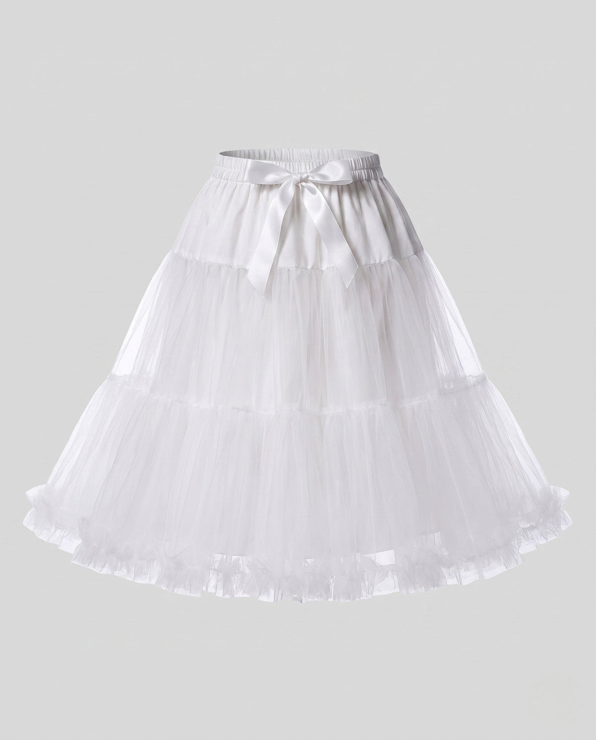 Women's tulle skirt with swinging design and decorative waistband EVA-US