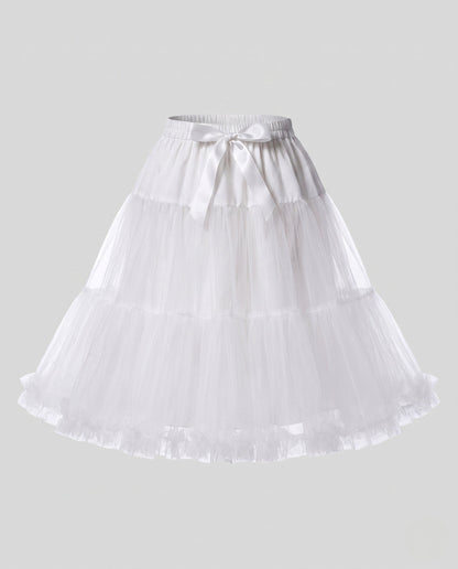 Women's tulle skirt with swinging design and decorative waistband EVA-US