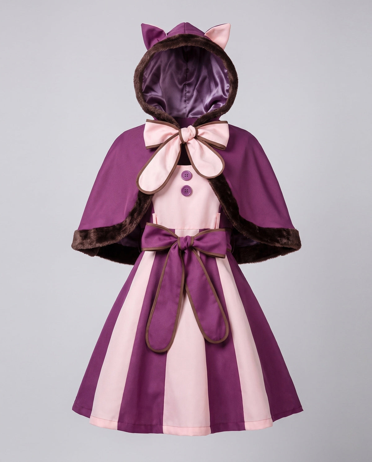 Women playfully elegant cat costume with hood and ruffles EVA-US