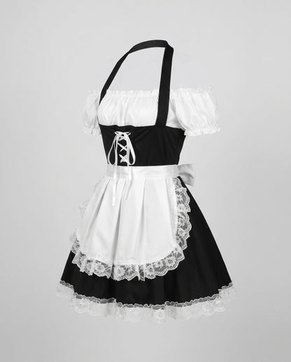 Women playful maid costume with lace accents EVA-US