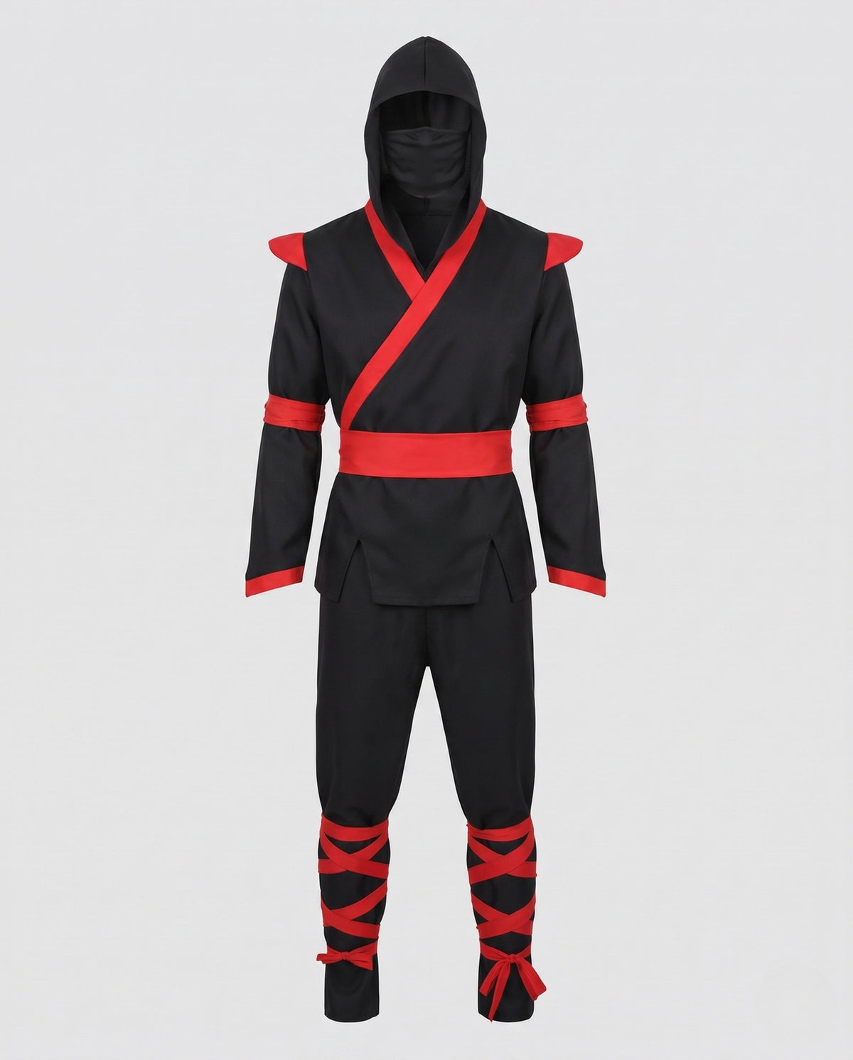 Men's Ninja Costume with Hood and Embellished Straps EVA-US