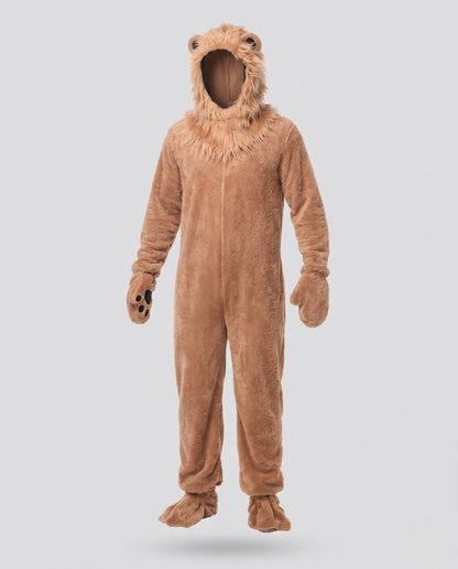 Men's Plush Lion Costume with Hood and Detailed EVA-US Paws EVA-US