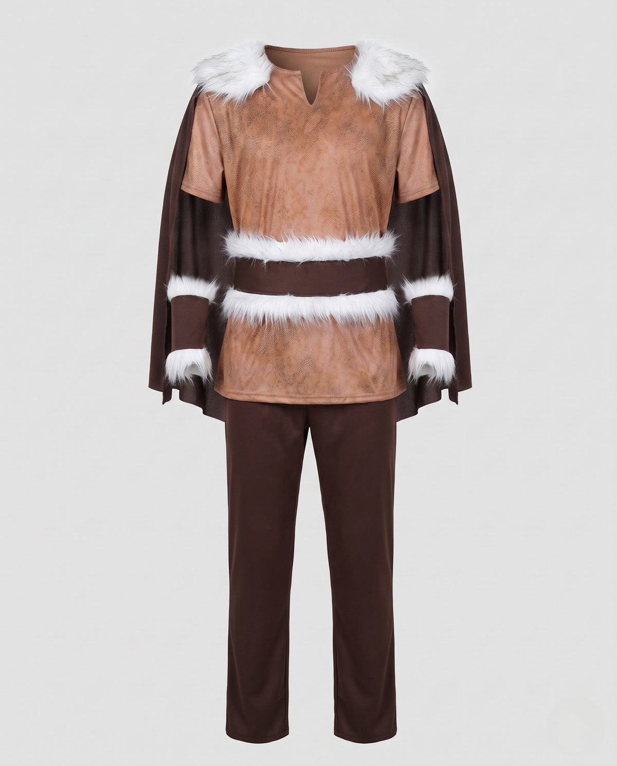 Men's Viking Costume with Hood and Fur Decoration EVA-US