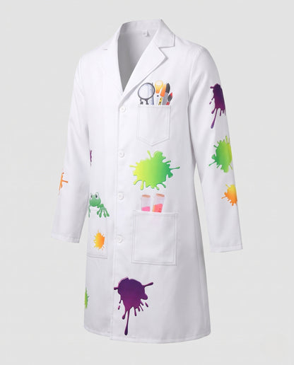Men's Scientist Costume with Colorful Colors and Accessories EVA-US