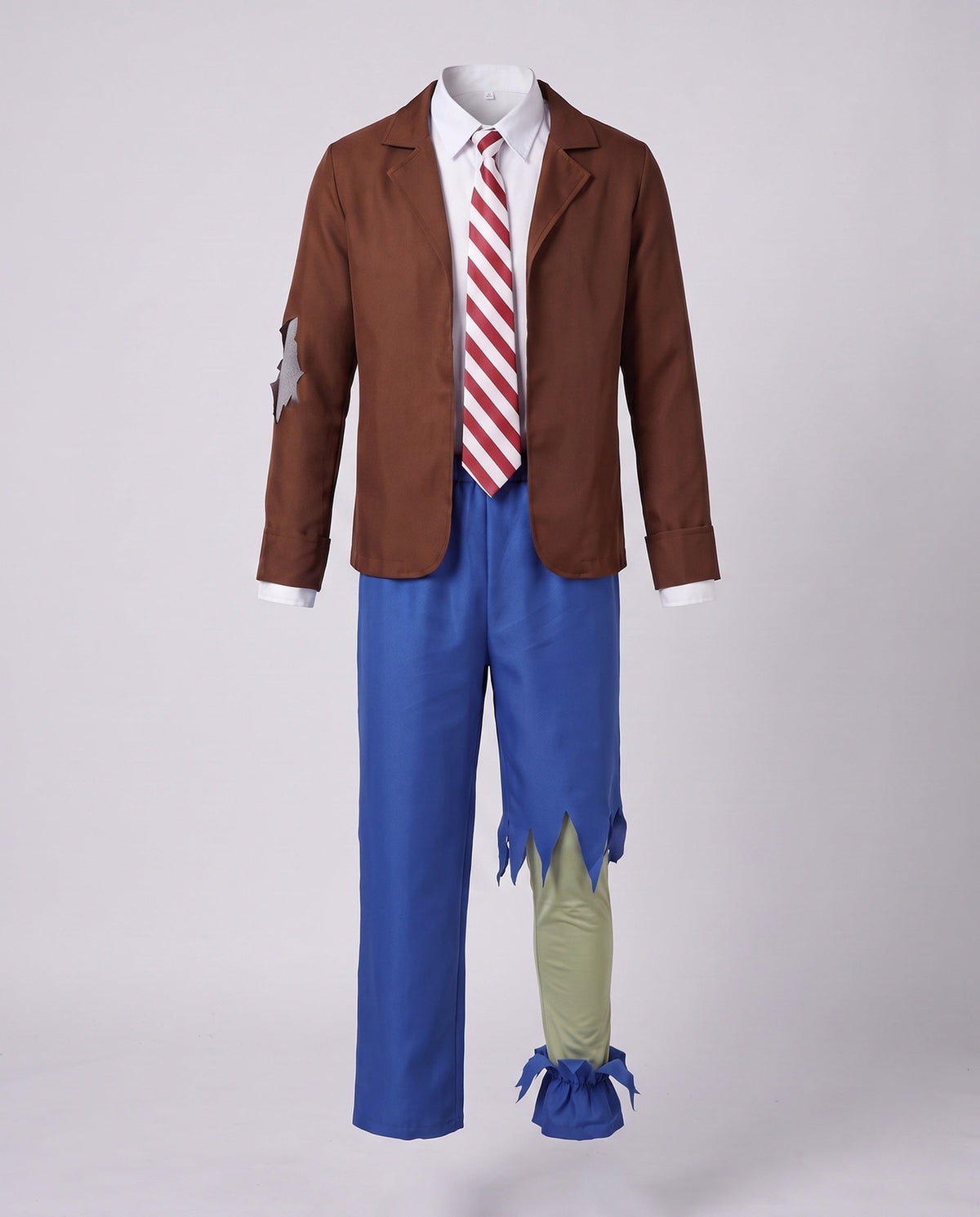 Men's Zombie Costume with Creative Head Accessory and Torn Details EVA-US