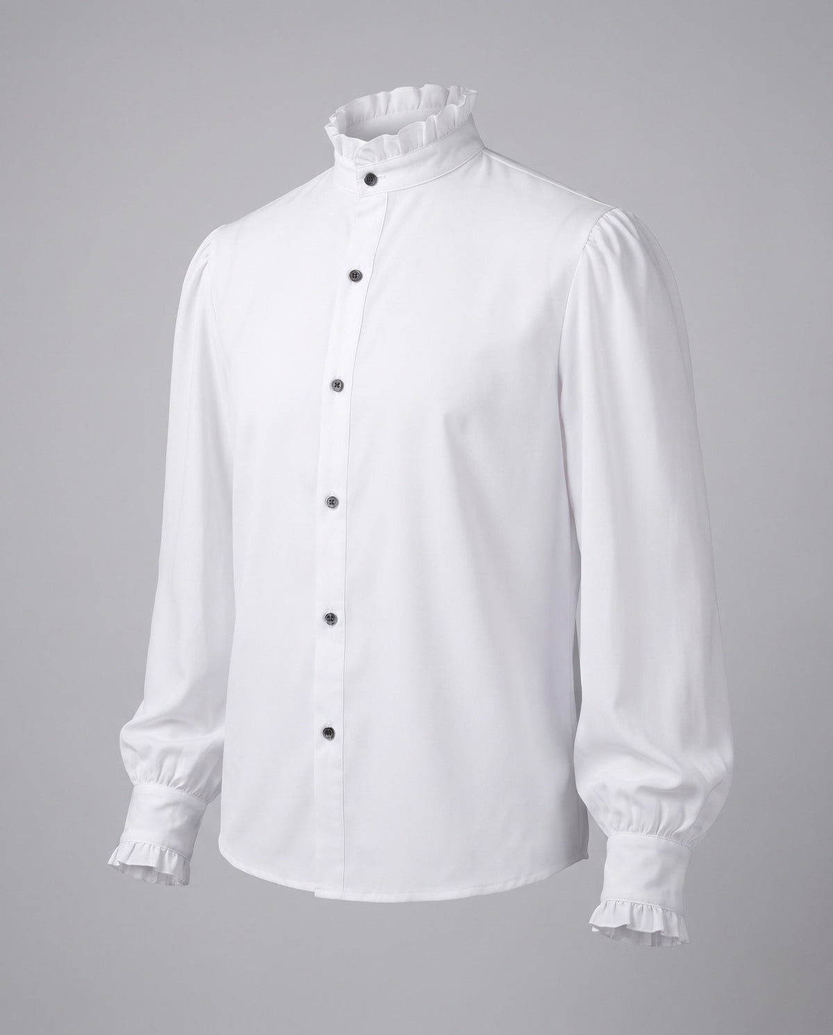 Women’s blouse with stand-up collar and gathering EVA-US