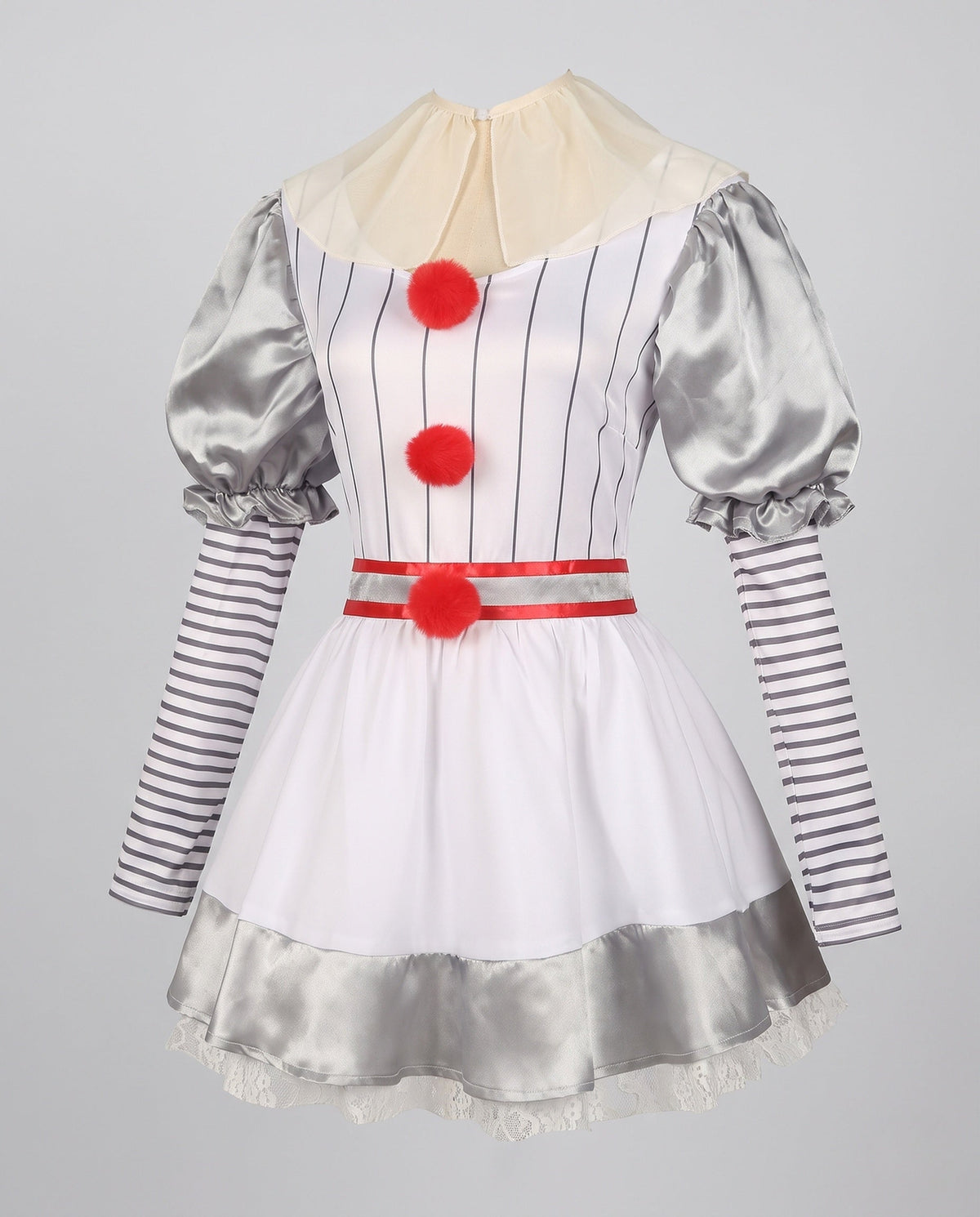 Women’s clown costume with shimmering accents and ruffles EVA-US
