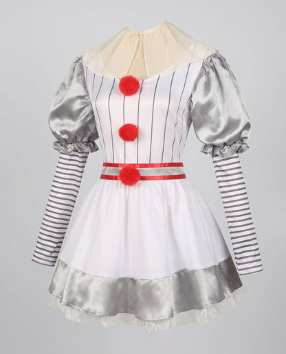 Women’s clown costume with shimmering accents and ruffles EVA-US