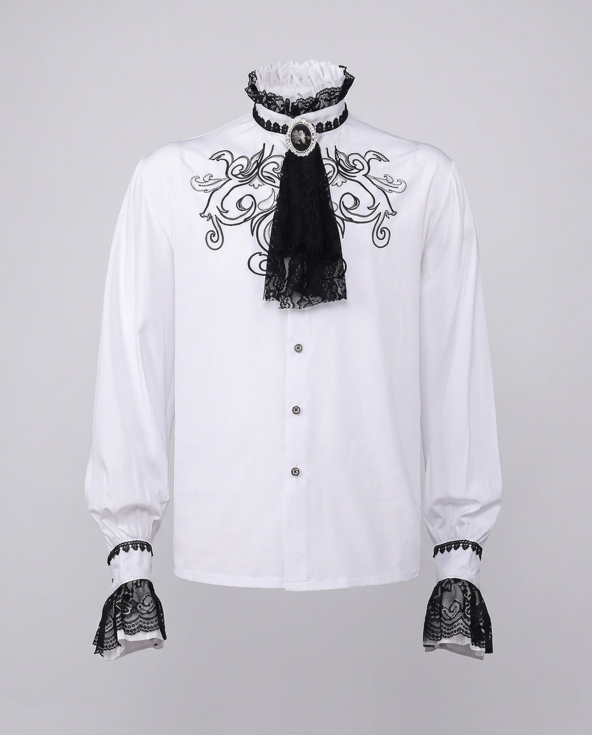 Women Elegant Blouse with Ruffles and Tie EVA-US