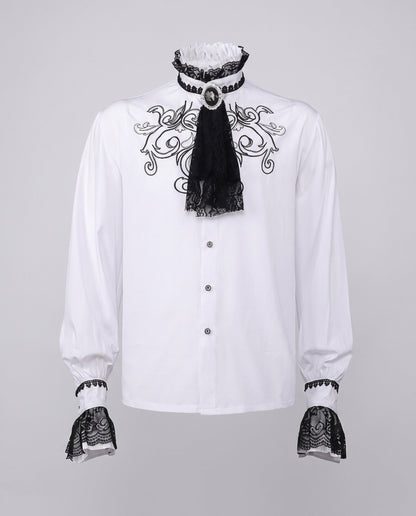 Women Elegant Blouse with Ruffles and Tie EVA-US