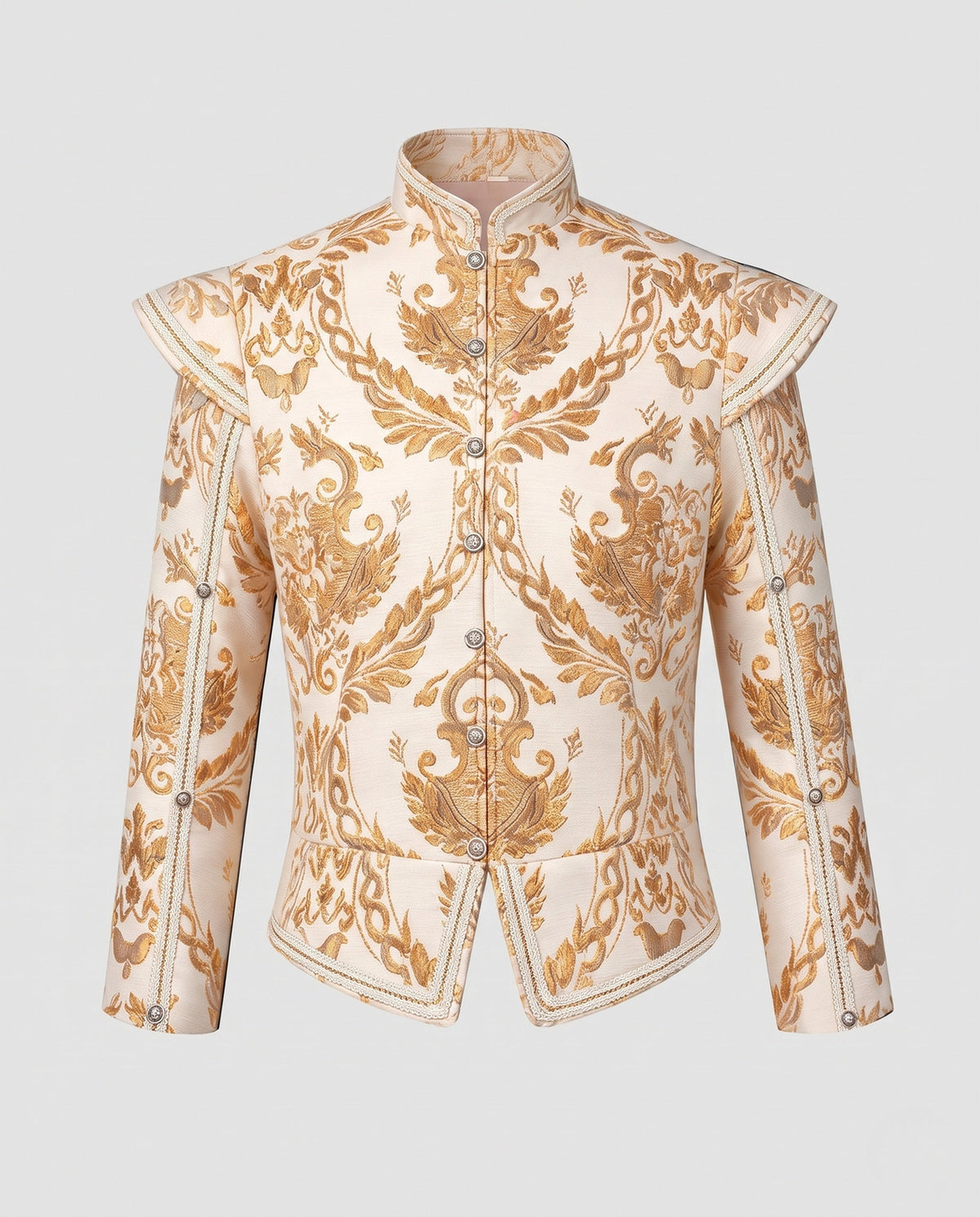 Women Elegant Brocade Jacket with Intricate Embellishments EVA-US