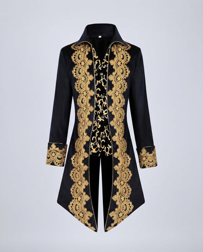 Ladies Elegant Gala Jacket with intricate Gold Pattern EVA-US