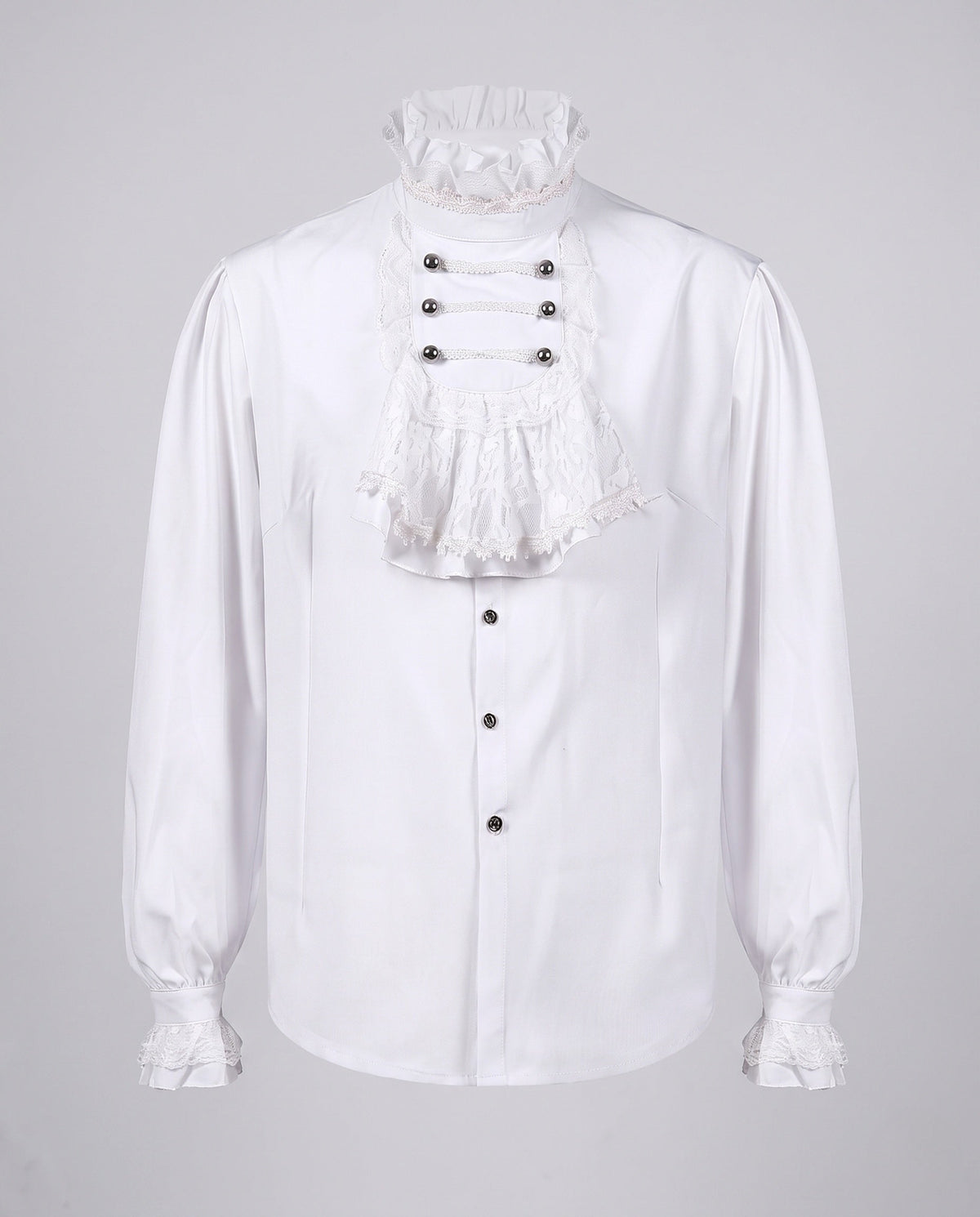 Women's Elegant Ruffle Blouse with High-Quality Lace and Tailored Cut EVA-US