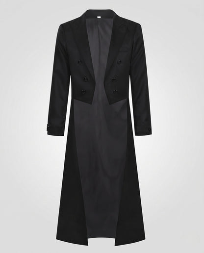 Women Elegant Coat with Double Button Placket EVA-US