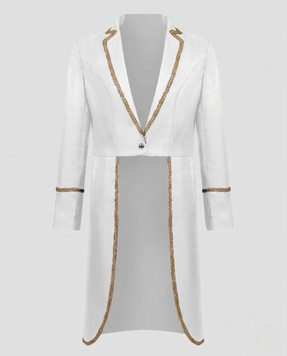 Ladies Elegant Evening Coat with Artistic Embellishments EVA-US