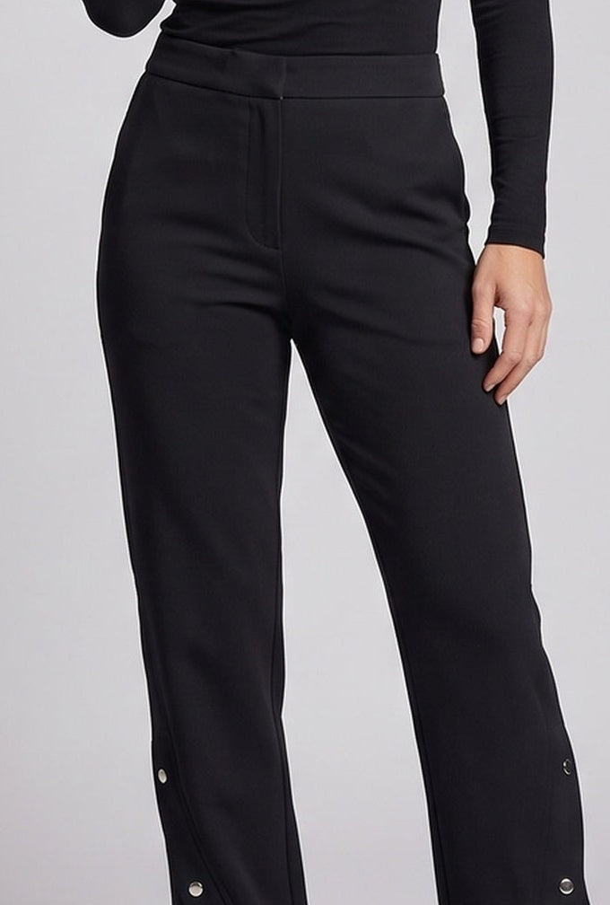 Women's Casual Loose Cargo Pants with Snap Button EVA-US