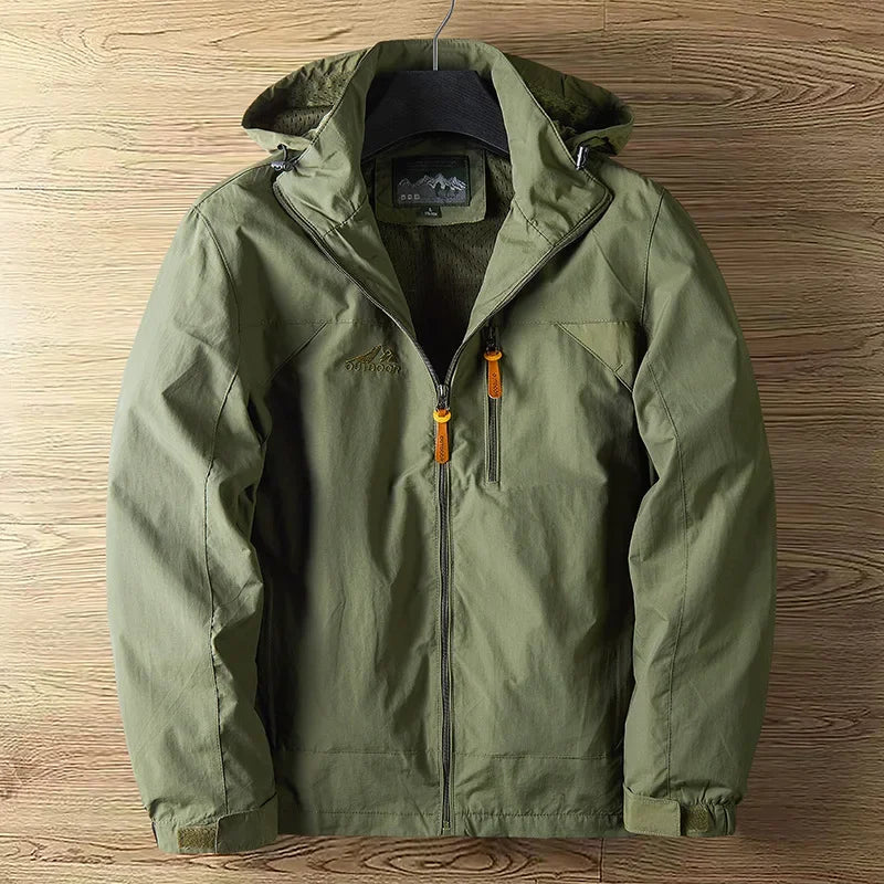 EVA-US Men's Outdoor Jacket with Hood – Lined, Transitional Jacket