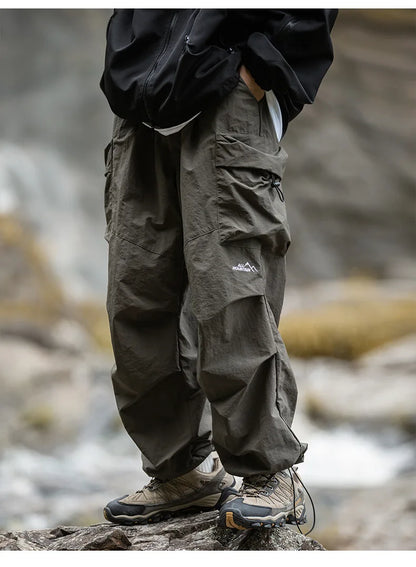 EVA-US Men's Cargo Pants with Side Pockets and Loose Fit