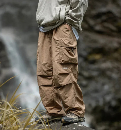 EVA-US Men's Cargo Pants with Side Pockets and Loose Fit