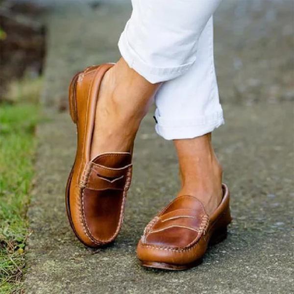 EVA-US | High Quality Leather Orthopedic Slippers - Comfortable and Supportive Women's Shoes