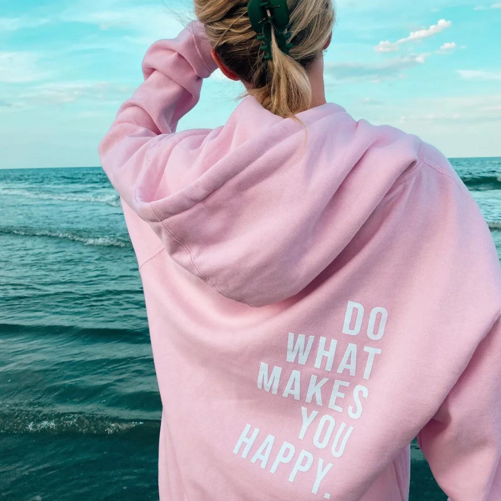 EVA-US | Hoodie with Happy Statement