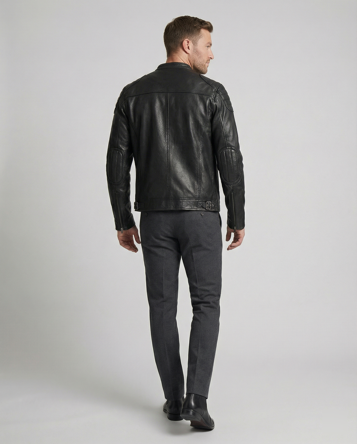 EVA-US | Biker Jacket in Classic Moto Style - Slim Fit Fashion Transitional Jacket for Leisure and Everyday Wear
