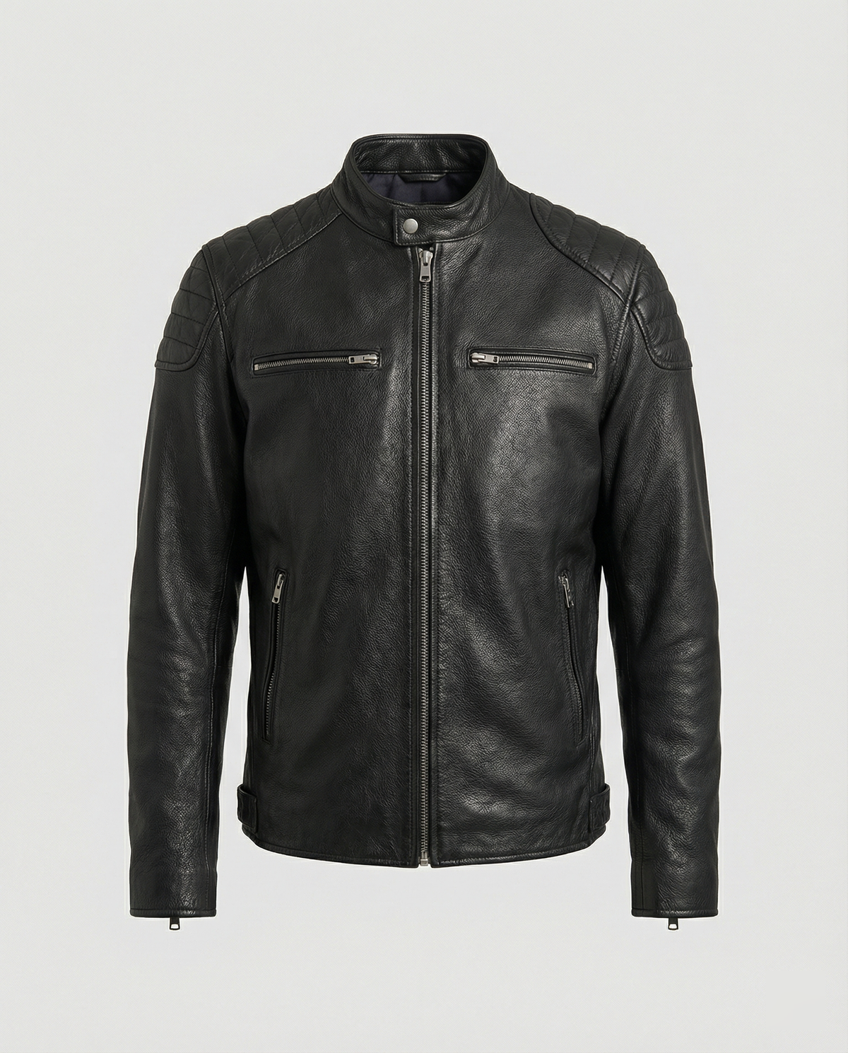 EVA-US | Biker Jacket in Classic Moto Style - Slim Fit Fashion Transitional Jacket for Leisure and Everyday Wear