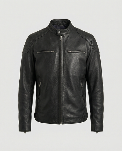 EVA-US | Biker Jacket in Classic Moto Style - Slim Fit Fashion Transitional Jacket for Leisure and Everyday Wear