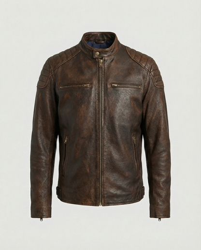 EVA-US | Biker Jacket in Classic Moto Style - Slim Fit Fashion Transitional Jacket for Leisure and Everyday Wear
