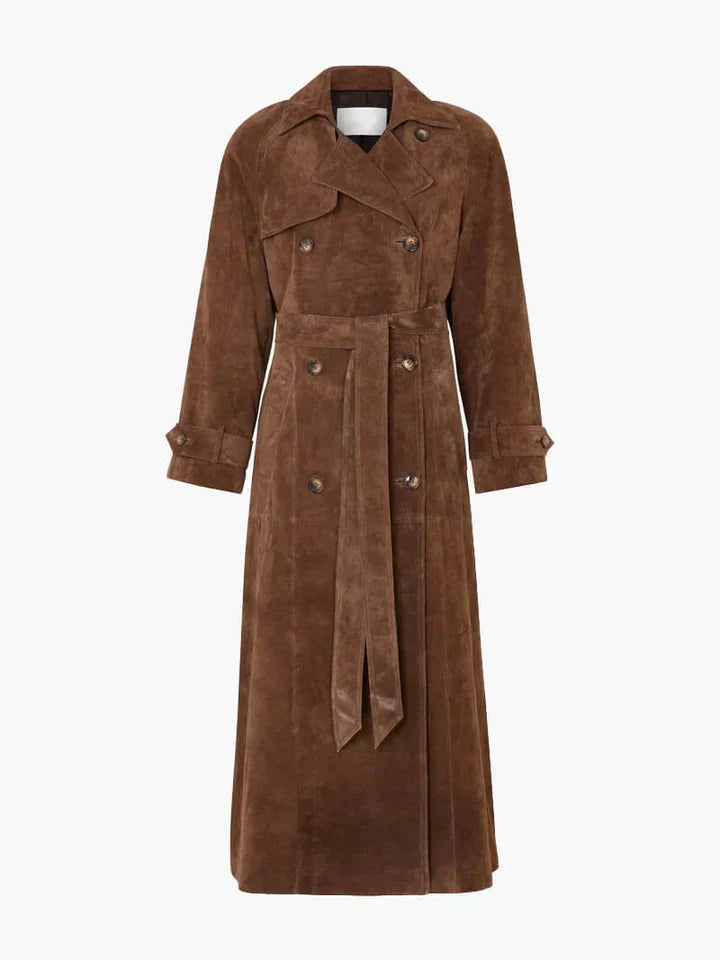Women's Suede Trench Coat