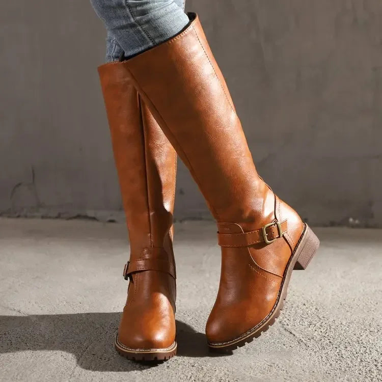 EVA-US | Elegant Leather Boots – Trendy Women's Boots for Every Occasion