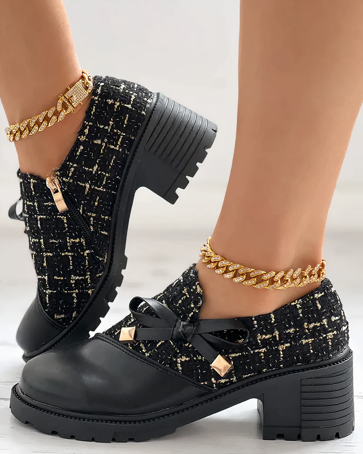 EVA-US - Thick Heels with Pointed Toe