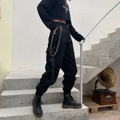 EVA-US | High Waist Elastic Cargo Pants