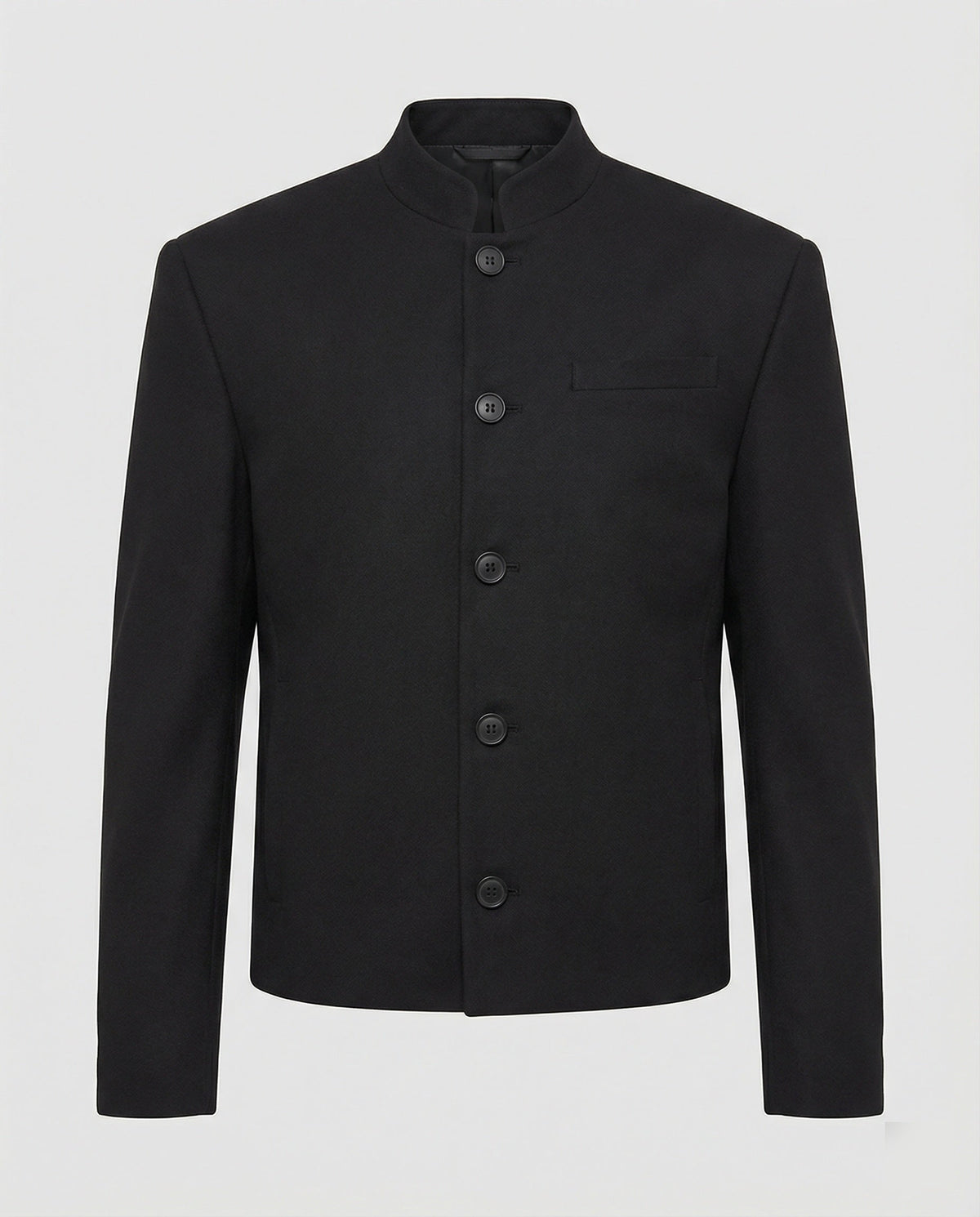 Men's Jacket New Chinese Style Stand Collar Black Short