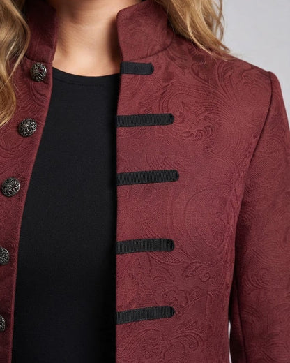 Ladies elegant tailcoat with elaborate jacquard pattern EVA-US