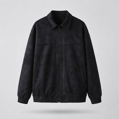 Men's Casual Faux Leather Jacket with Practical Pockets EVA-US