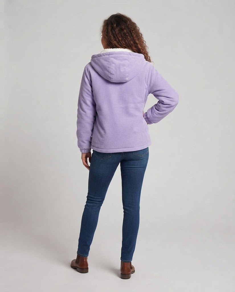 Women’s fleece jacket with hood EVA-US