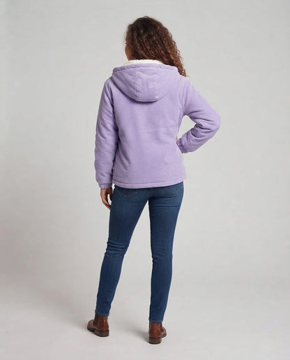 Women’s fleece jacket with hood EVA-US