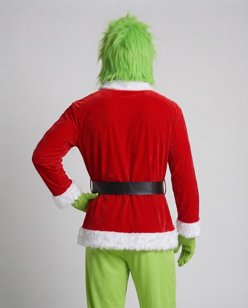 Men's costume as green Christmas spirit EVA-US