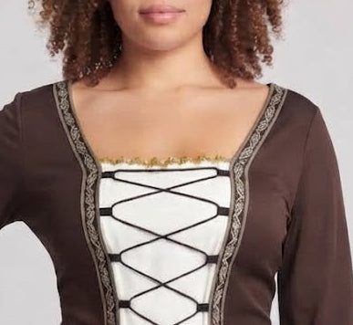 Women elegant medieval dress with shimmering accents EVA-US