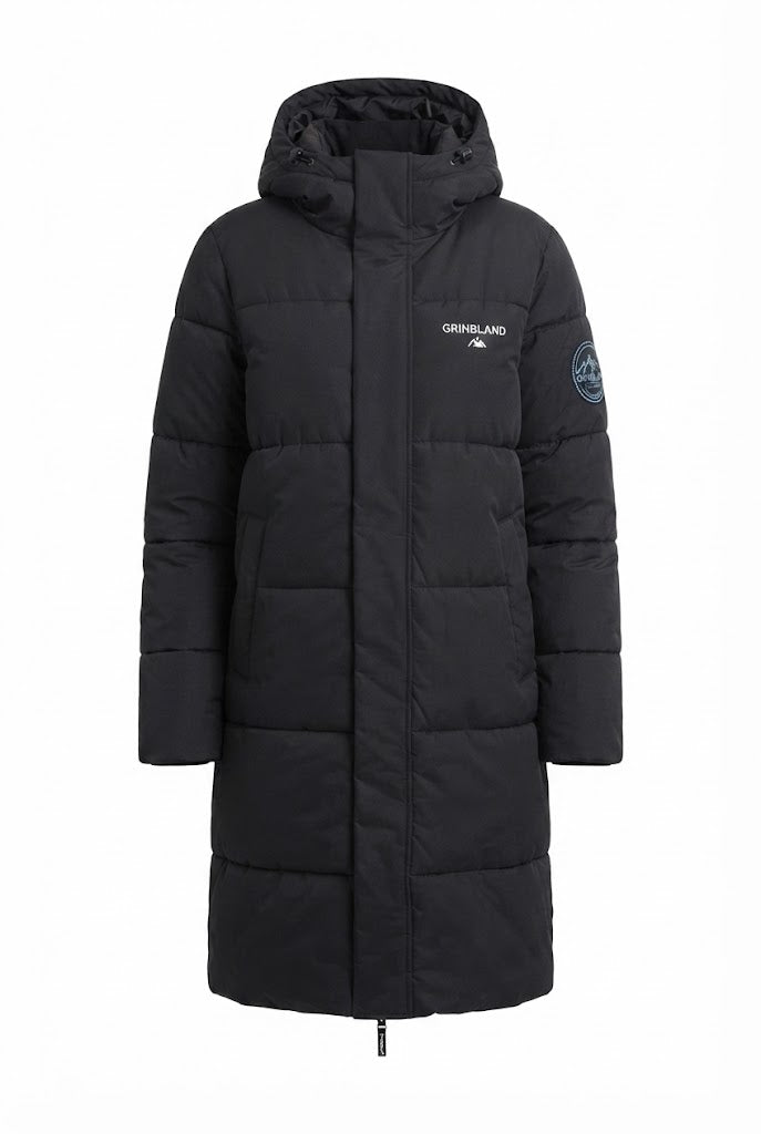 Women's Nano Ultra Long Oversized Quilt Coat with Noise-Reducing Outer Material and Thermo Filling