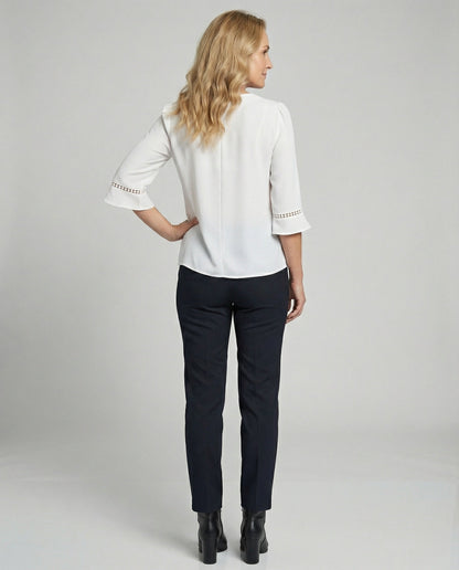 Women's Blouse Top Women's V-Neck Crepe